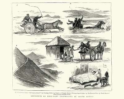 一辆邮车在南非旅行的事件，19世纪旅行，19世纪70年代
