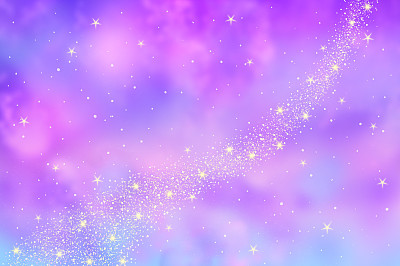 银河和星星在夜空背景插图