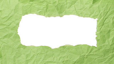 剥纸，撕裂的纸框架与空间，白色背景的文字显示。留白给你留言。广告文案空间