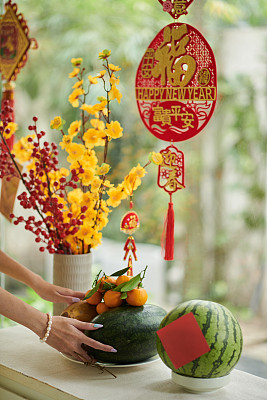 春节庆祝的新鲜水果
