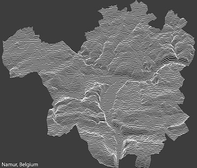 比利时NAMUR的地形图
