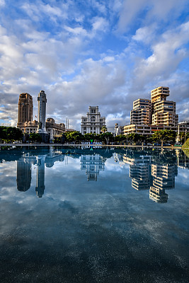 The High Buildings And Towers Of Plaza de España In Santa Cruz de Tenerife, Spain