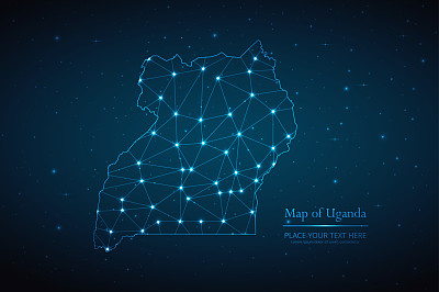 乌干达几何网格抽象图多边形网线