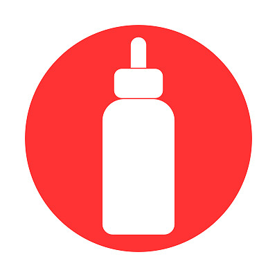 医用喷雾剂，移液瓶，简单的平面插图