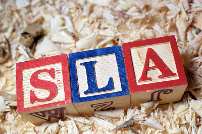 用木块排列的服务水平协议(SLA)首字母缩写