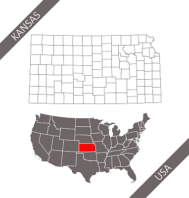 堪萨斯各县地图