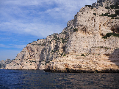 法国南部马赛和卡西斯之间的法国Calenques风景。 法国南部马赛和卡西斯之间的法国Calenques风景。