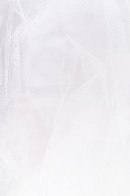新娘传统的结婚饰物——头纱的柔软褶皱。为设计而布局。垂直婚礼背景。