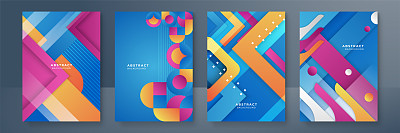 抽象潮流梯度流动几何图案背景纹理的海报封面设计。最小的颜色梯度横幅模板。现代矢量波形宣传册和社交媒体模板