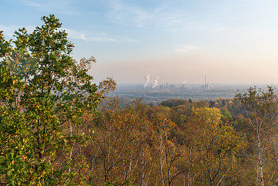 Nova hut factory from Halda Ema hill in Ostrava city in Czech republic