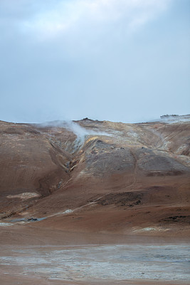 冰岛火山景观。