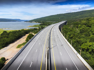 泰国呵叻府高速公路鸟瞰图