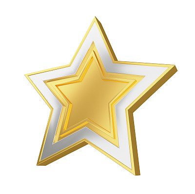 银质金星3d元素奖奖杯得主奖章