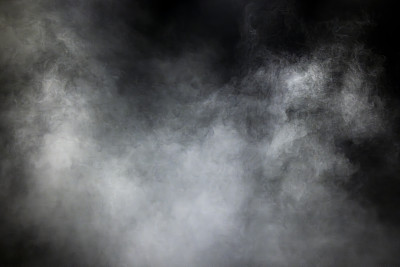 干白的冰，烟，云，雾，空舞台纹理。