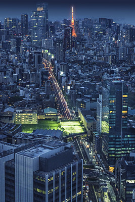 灯火辉煌:东京塔的夜景