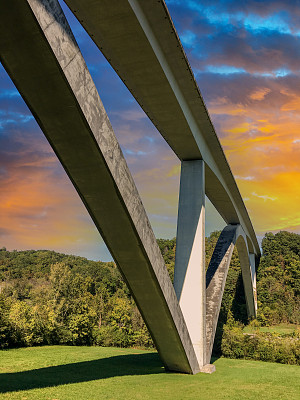 Natchez Trace Parkway大桥，富兰克林，田纳西州