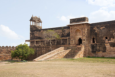 Jahangir Mahal和Shah Jahan Mahal，堡垒综合体，瓜廖尔，中央邦，印度
