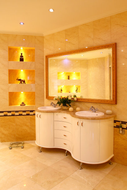 优雅的浴室。