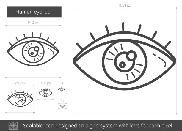 人眼线图标
