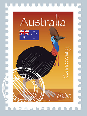 食火鸡-澳洲邮票