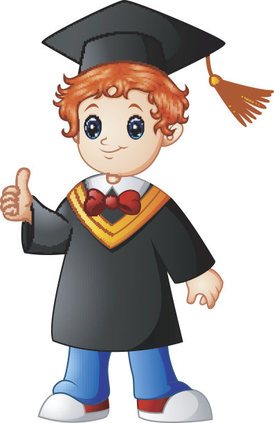 老师学生文明校园手绘卡通教师节儿童矢量素材卡通厚涂手绘儿童学习