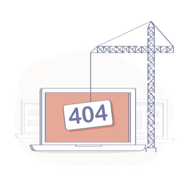 404页面，404错误或未找到页面。克雷恩举着一个刻有404字样的牌子