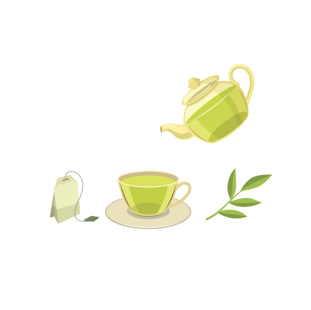 绿色茶壶插画-绿色茶壶插画设计图片素材-觅知网