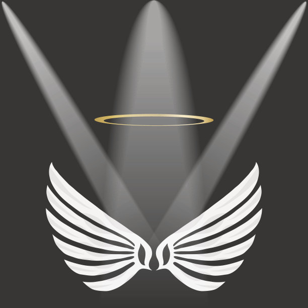 带着光环的天使的翅膀.