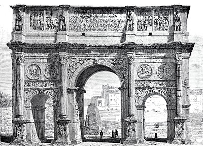 古罗马:从南望君士坦丁大帝的凯旋门