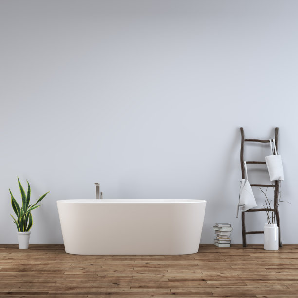 浴室里用肥皂洗手白色背景下的彩色毛巾烟囱清洁浴巾蓝白生活用品蓝色