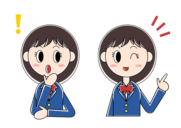 女学生插图(惊讶,建议)