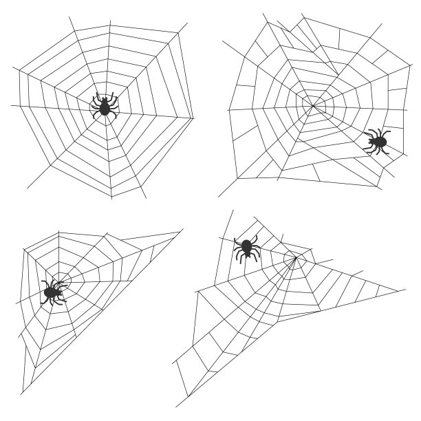 用蜘蛛织网。