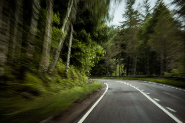 在乡村道路上危险地快速驾驶可能会导致致命的事故。左侧驾驶英国乡村
