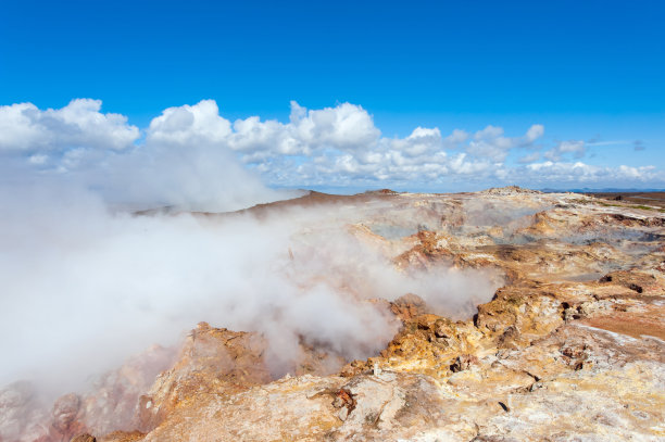 喷硫火山口