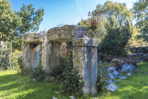 来自Dodurga村的Sidyma古城。Fethiye, Mugla，土耳其。