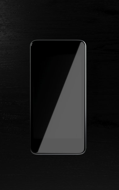 黑色背景下的智能手机