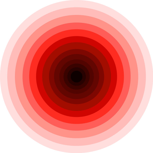 亮色和暗色变化的圆形矢量图案红色
