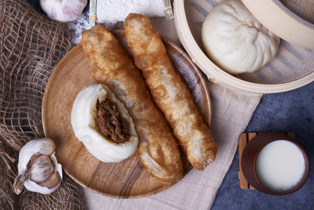 中式早餐:包子,油条