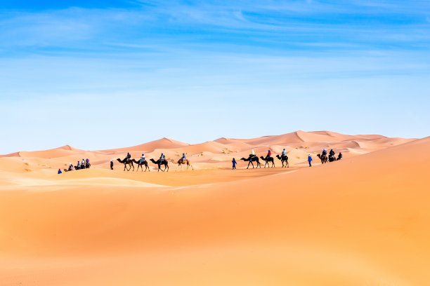 摩洛哥撒哈拉沙漠的梅尔祖加
