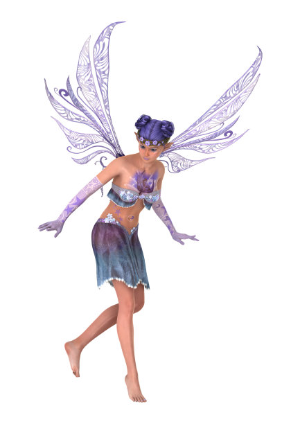 3D渲染紫仙子