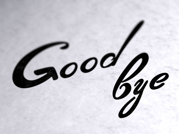 页面上写着"再见".