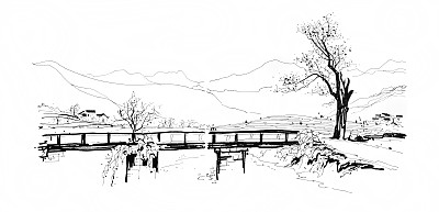 钢笔画