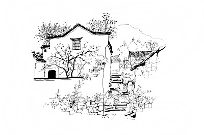 钢笔画