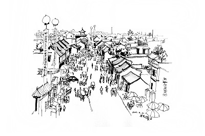 钢笔画