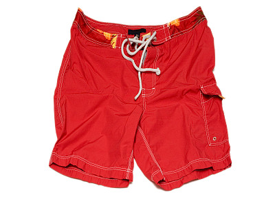 红色游泳短裤(孤立的，短路径)