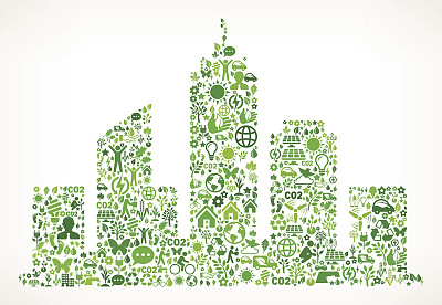 城市建筑环境保护与自然界面图标图案