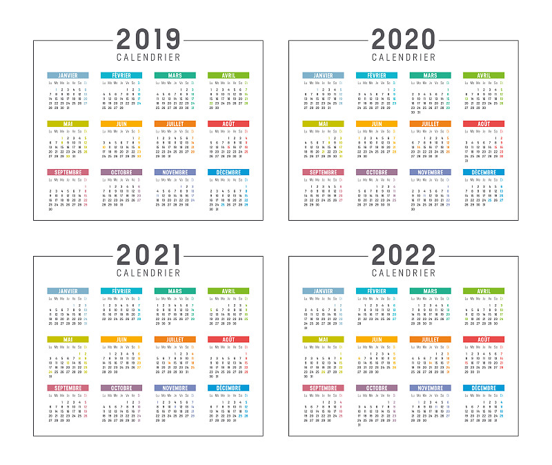 2020,法国,2019,日历,2021,商务,英语,背景分离,月,新年前夕