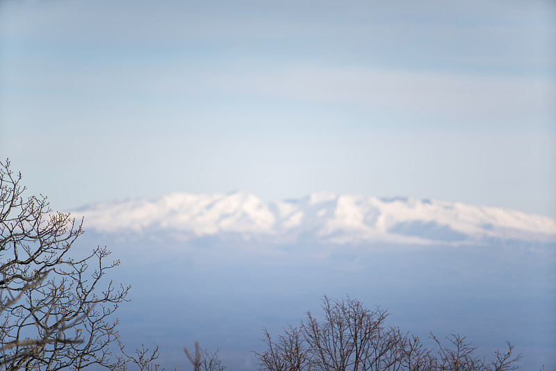 山,散焦,寒冷,环境,云,雪,东北方向,著名景点,自然美,中国