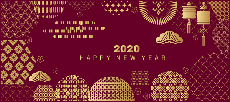 2020,日本,新年前夕,一只动物,春节,日历,传统,和服,灯笼,中国灯笼