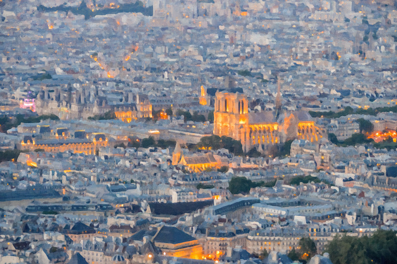 绘画插图,都市风景,巴黎,城市生活,法国,著名景点,屋顶,户外,建筑